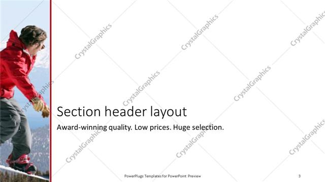 Section Header presentation slide layout