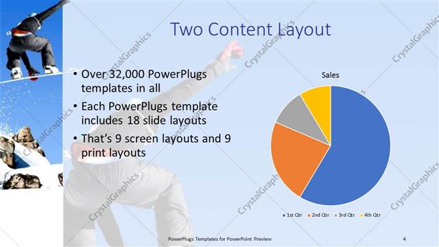 Two Content presentation slide layout