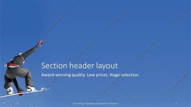 Section Header presentation slide layout