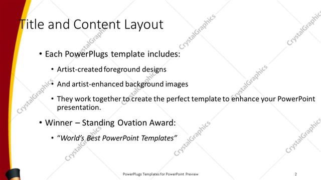Title and Content presentation slide layout