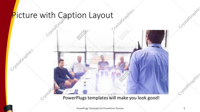 Picture with Caption presentation slide layout