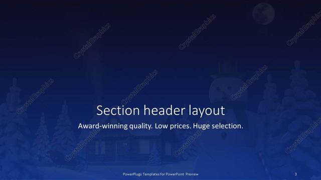Section Header presentation slide layout