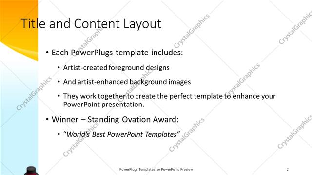 Title and Content presentation slide layout