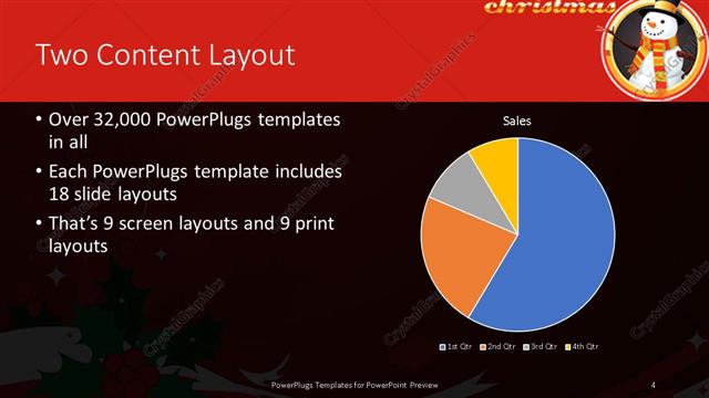 Two Content presentation slide layout