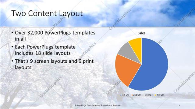 Two Content presentation slide layout
