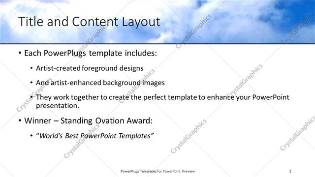 Title and Content presentation slide layout