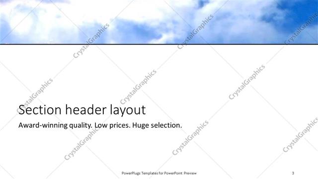 Section Header presentation slide layout