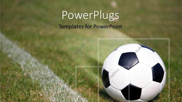  Presentation with sports field - Soccer ball on field