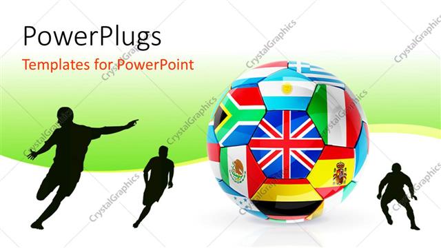  Presentation with football - A football with a number of players