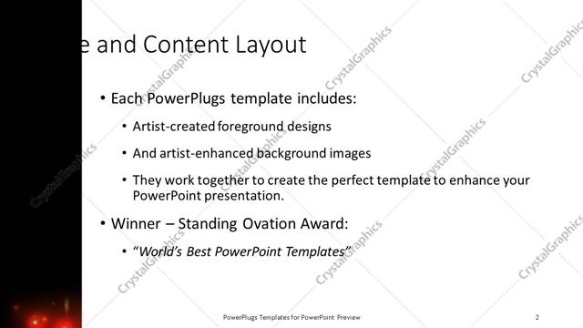 Title and Content presentation slide layout