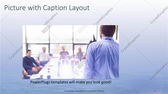 Picture with Caption presentation slide layout