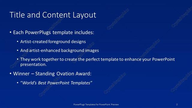 Title and Content presentation slide layout