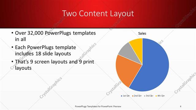 Two Content presentation slide layout