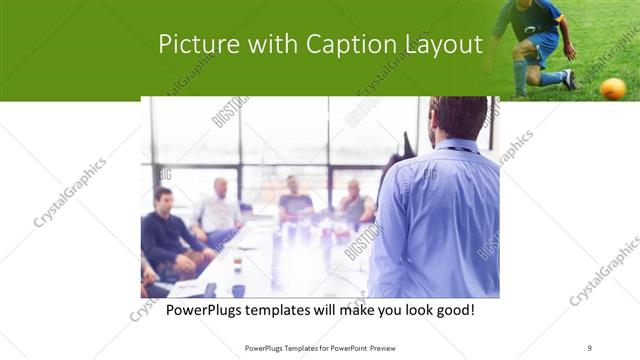 Picture with Caption presentation slide layout