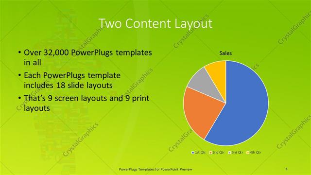 Two Content presentation slide layout