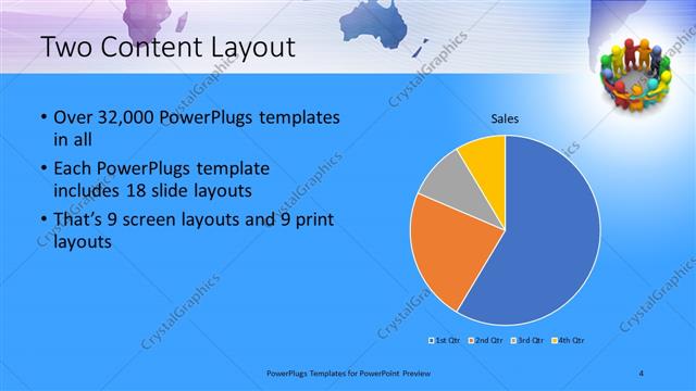 Two Content presentation slide layout