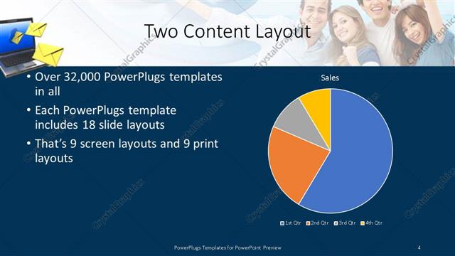 Two Content presentation slide layout