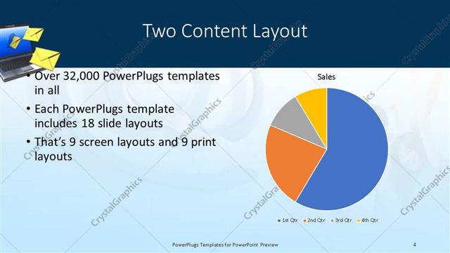 Two Content presentation slide layout