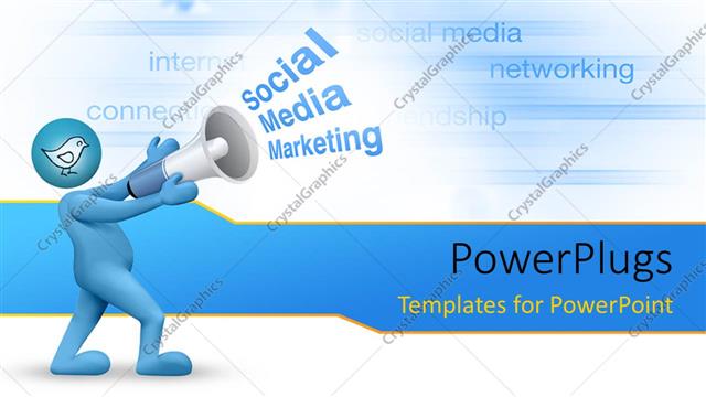  Presentation with marketing - Social Media marketing concept with business keywords in background