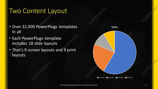 Two Content presentation slide layout
