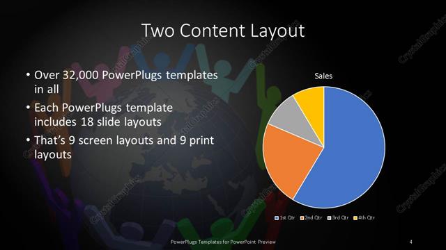 Two Content presentation slide layout