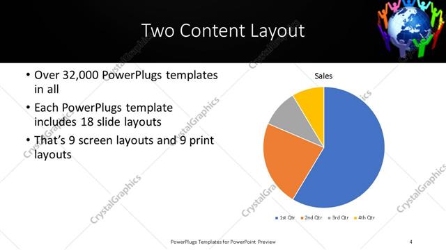 Two Content presentation slide layout