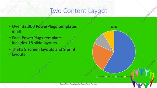 Two Content presentation slide layout