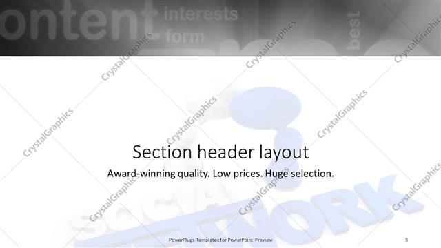 Section Header presentation slide layout