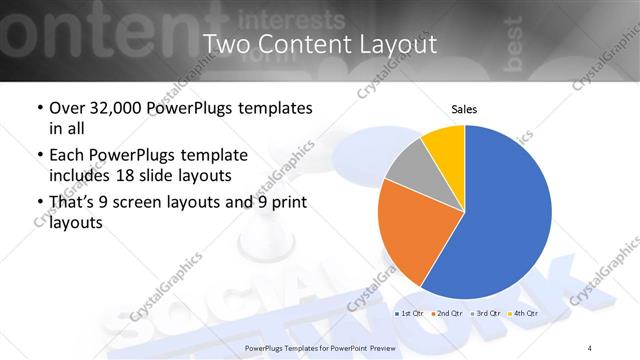 Two Content presentation slide layout