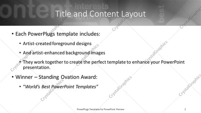Title and Content presentation slide layout
