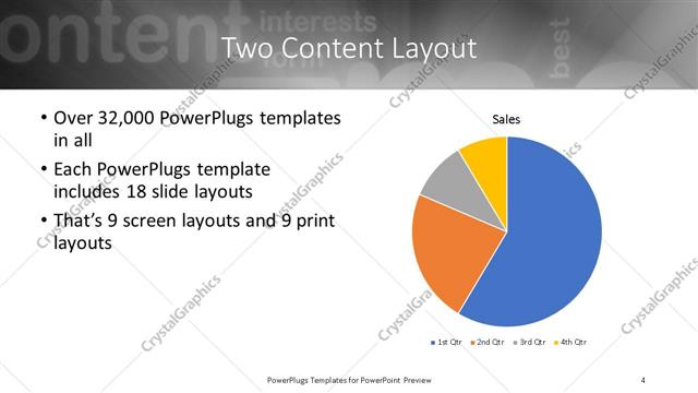 Two Content presentation slide layout