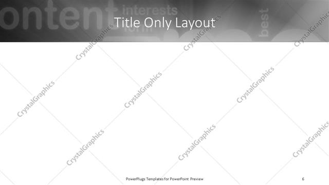 Title Only presentation slide layout