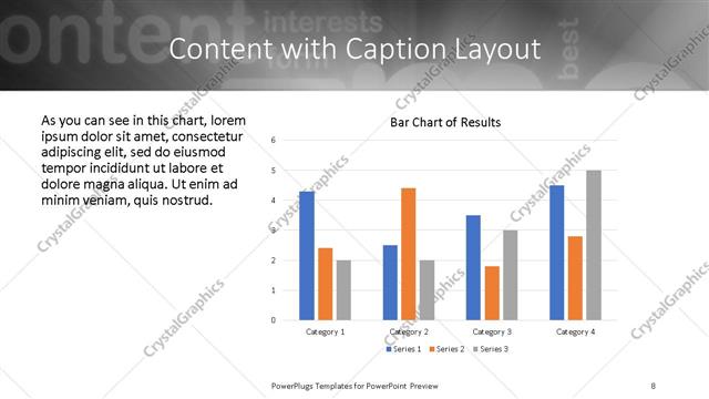 Content with Caption presentation slide layout