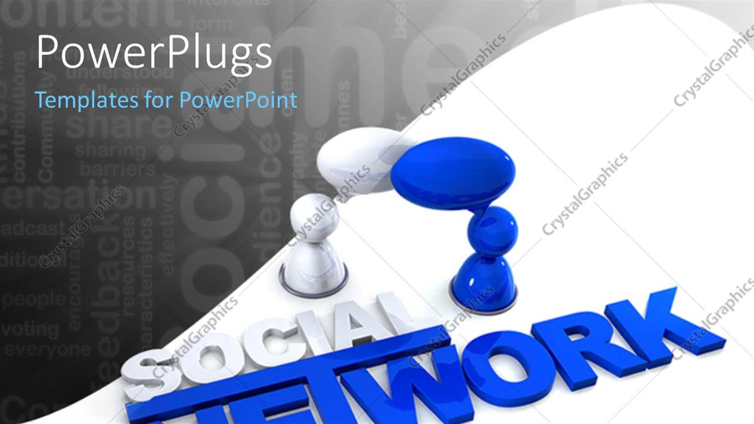 Featuring a Social Network with White Background