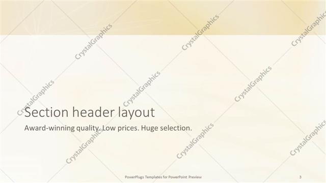 Section Header presentation slide layout