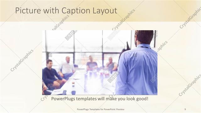 Picture with Caption presentation slide layout
