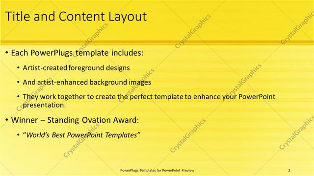 Title and Content presentation slide layout
