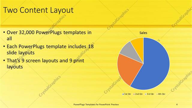 Two Content presentation slide layout