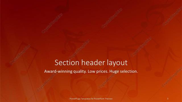 Section Header presentation slide layout