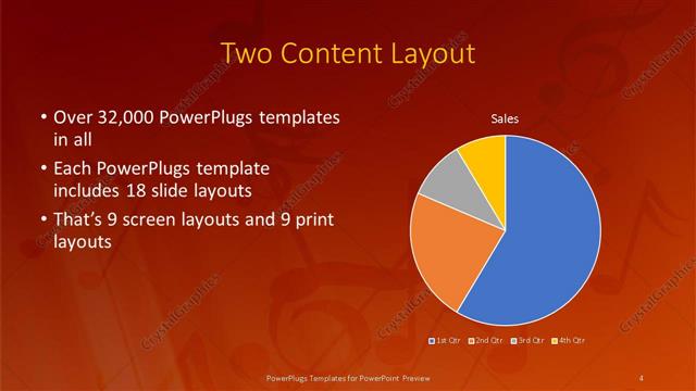 Two Content presentation slide layout