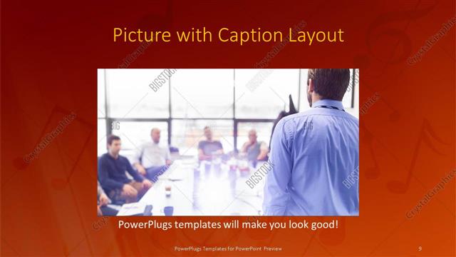 Picture with Caption presentation slide layout