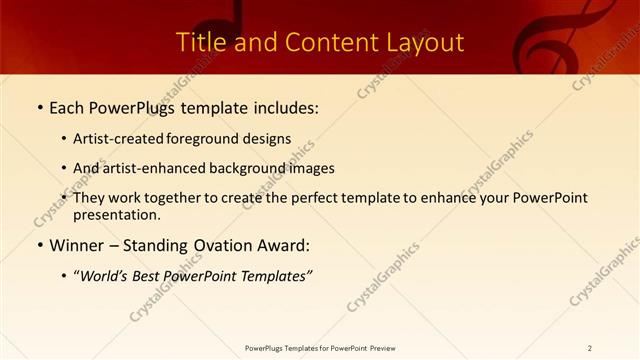 Title and Content presentation slide layout
