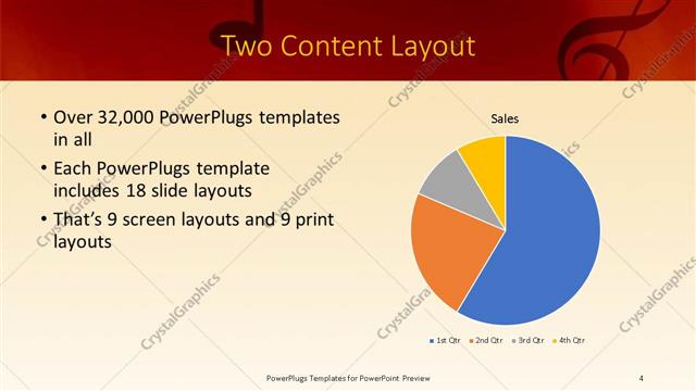 Two Content presentation slide layout