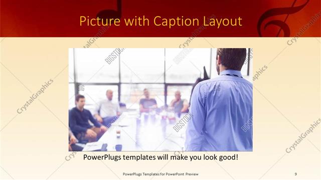 Picture with Caption presentation slide layout