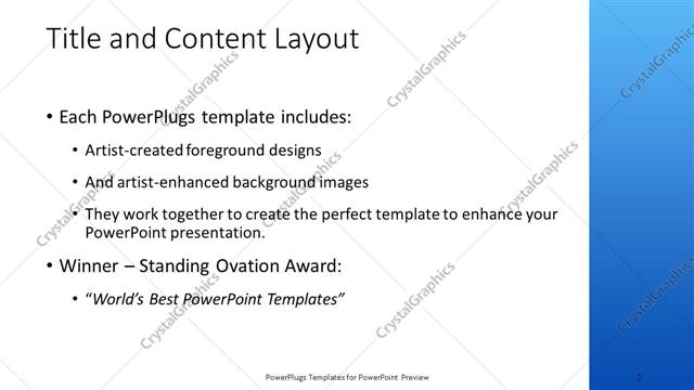 Title and Content presentation slide layout