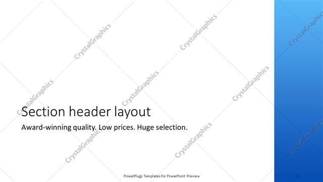 Section Header presentation slide layout
