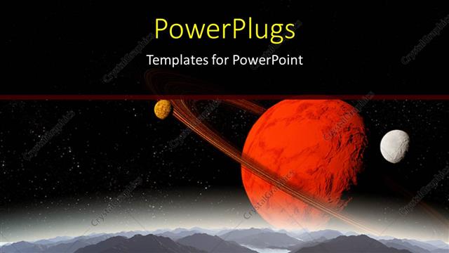  Presentation with planetary - Solar system with orbiting planetary bodies in space