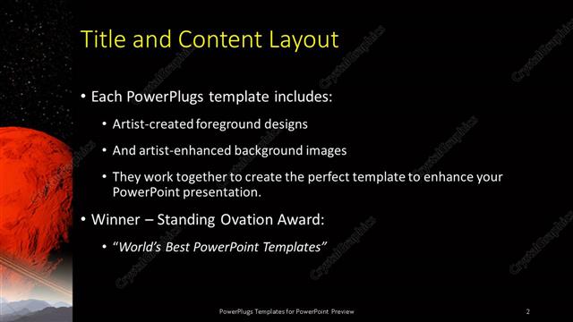 Title and Content presentation slide layout