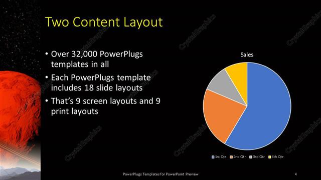 Two Content presentation slide layout