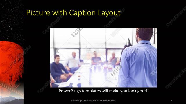 Picture with Caption presentation slide layout